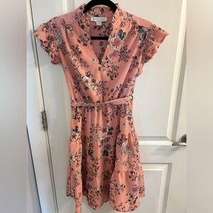 Floral pink dress